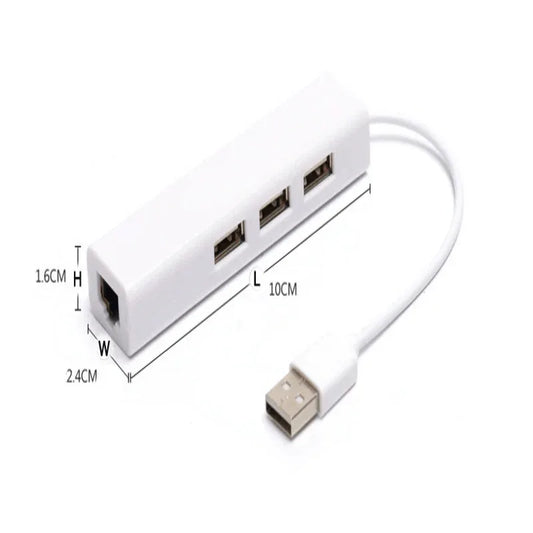 Usb ethernet 3 port usb hub lan network card to ethernet adapter - Prozone