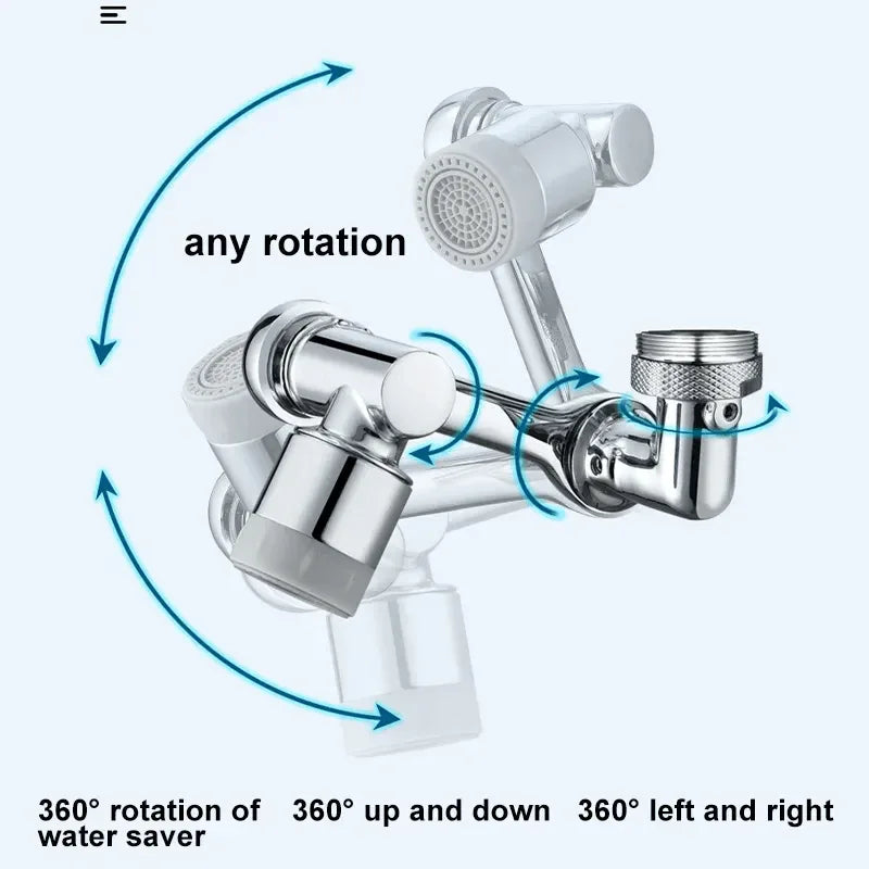 Rotating 1080° degrees water faucet tap plastic extender 2 modes - Prozone