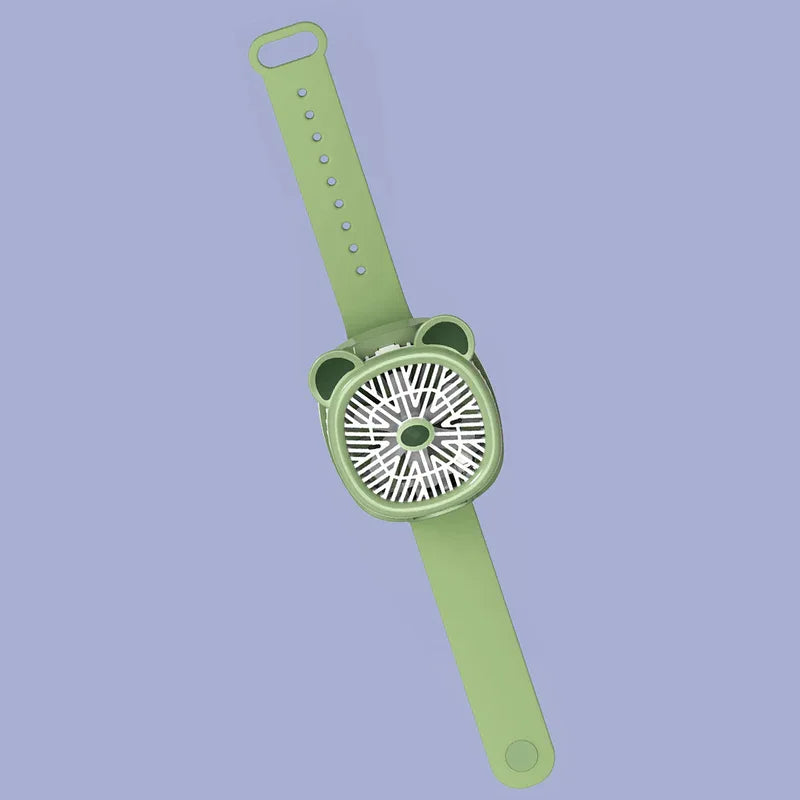Cartoon watch portable mini fan with usb rechargeable cooling fan - Prozone