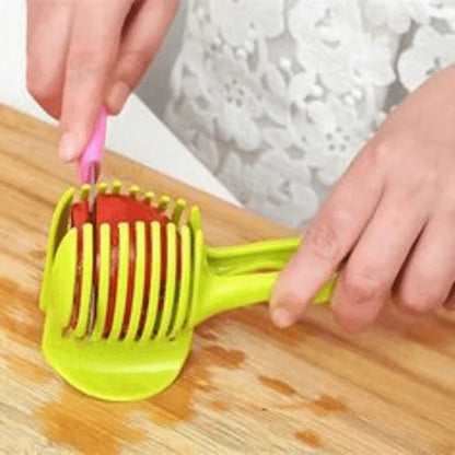 Fruit slicer tomato cutter lemon potato egg peel onion holder - Prozone