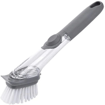 Long-handled detachable liquid washing dishes brush - grey - Prozone