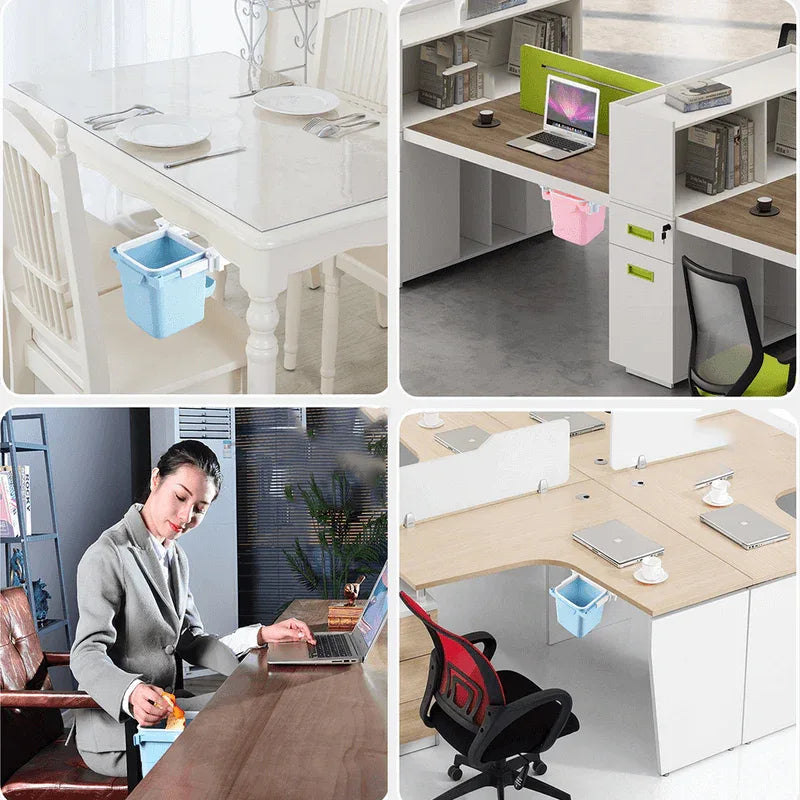Retractable office desk home adhesive dustbin - Prozone