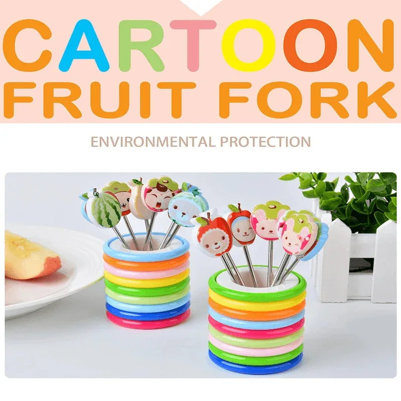 8pcs/set mini cartoon fruit fork - Prozone