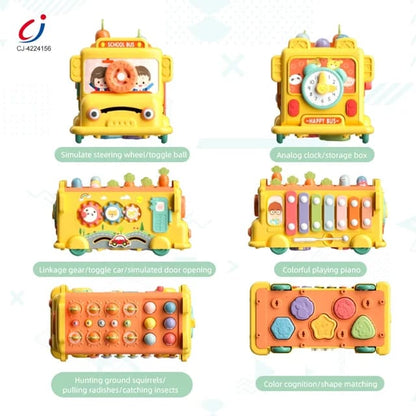 Kids multifunctional puzzle activity school bus - Prozone