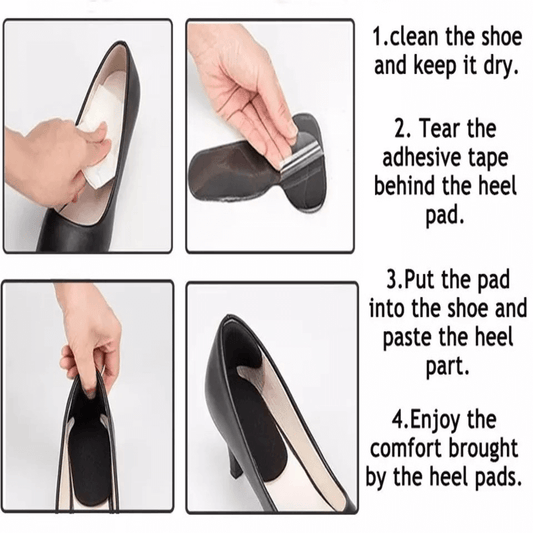 1pair high heels t-shape women insoles for shoes- black