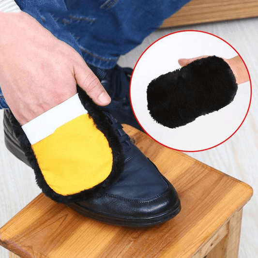 1pc household cleaning cloth shoeshine wool gloves