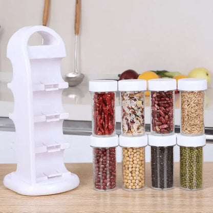 Revolving spice rack organizer with jars - Prozone