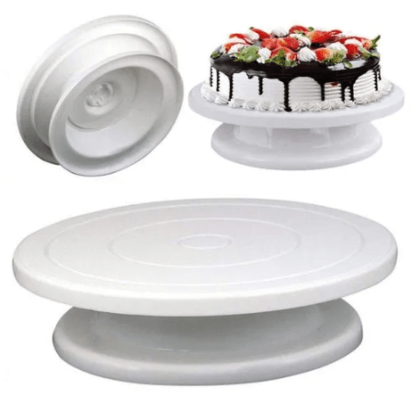 1 pc 28cm kitchen rotating turntable cake stand