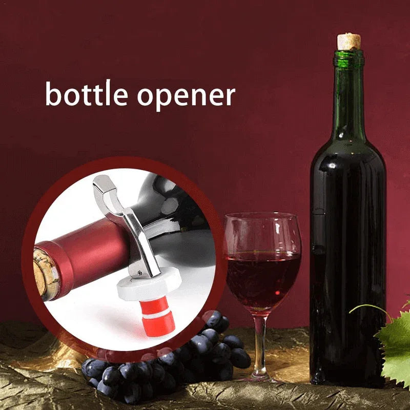 Multi-function stainless bottle opener silicone stopper - Prozone
