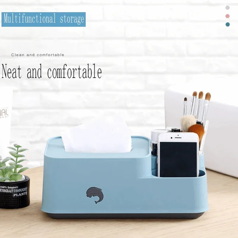Creative multifunctional tissue box desktop storage box - Prozone