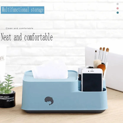 Creative multifunctional tissue box desktop storage box - Prozone
