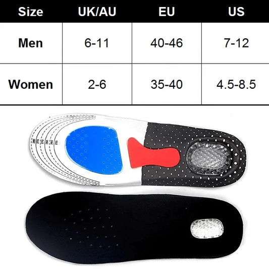 Silicone gel insoles orthotic arch support sport - Prozone