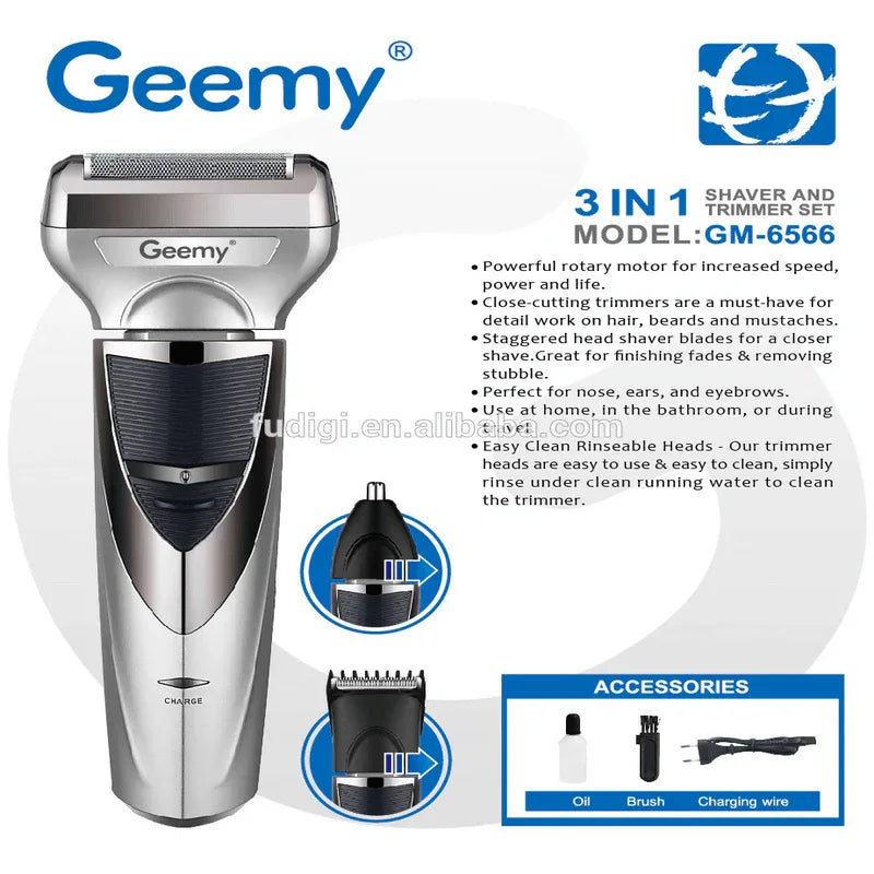 Geemy hair trimmer 3 in 1 trimmer gm-6582 - Prozone