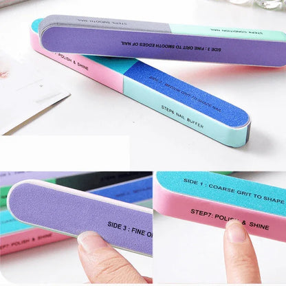 Pack of 3 finger nail files double sided manicure tools kit - Prozone