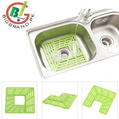 Plastic drain shelf for sink and kitchen table top - green - Prozone