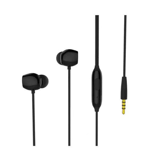 Remax earphone rm-550 in-ear wired handsfree - black - Prozone