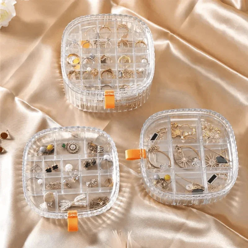3 layer transparent crystal jewelry storage organizer - Prozone