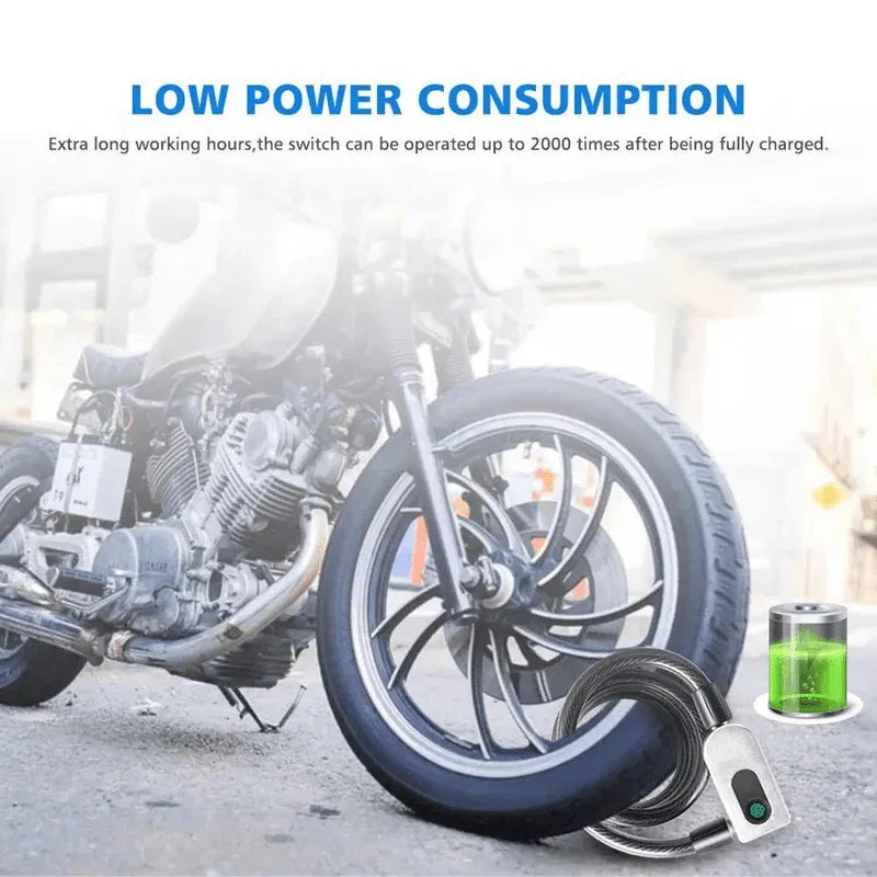 Smart bike bicycle usb fingerprint lock cable - Prozone