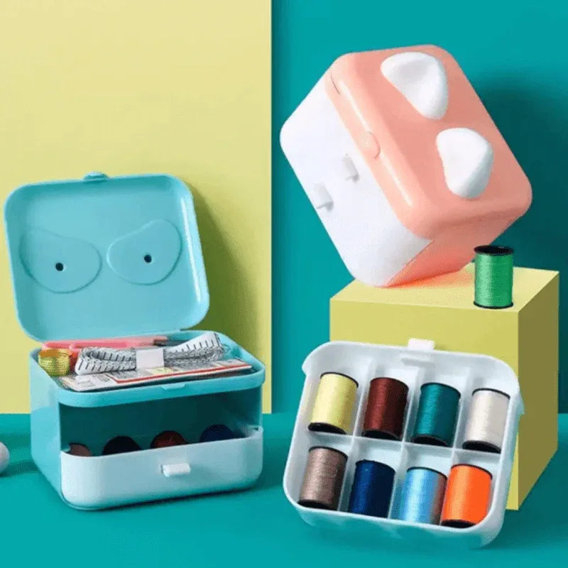 Portable sewing kit with multilayer storage box - Prozone