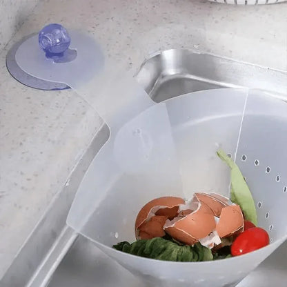 4 pcs kitchen foldable filter drainer suction sink storage basket - Prozone