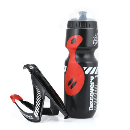 Bicycle water drink bottle with portable holder cage - Prozone