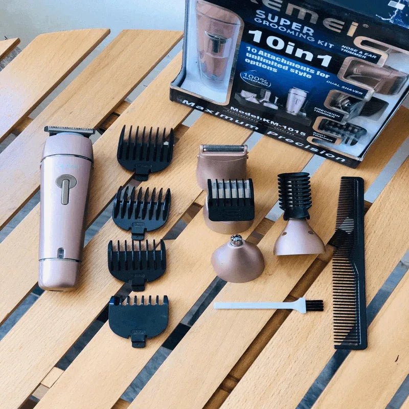 Kemei professional super grooming kit for men 10 in 1 km-1015 - Prozone