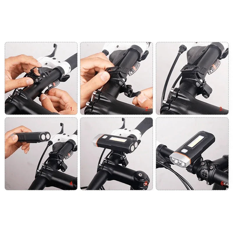 Rechargeable t6 waterproof led bicycle head light - Prozone