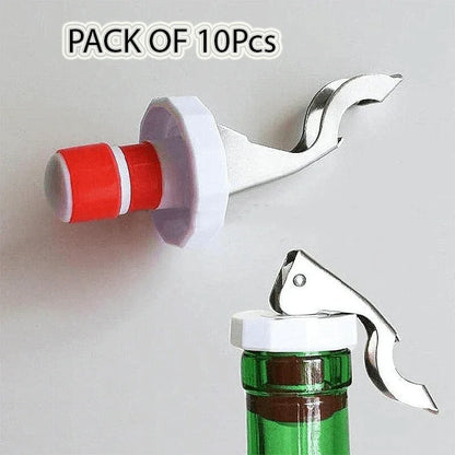 Multi-function stainless bottle opener silicone stopper - Prozone