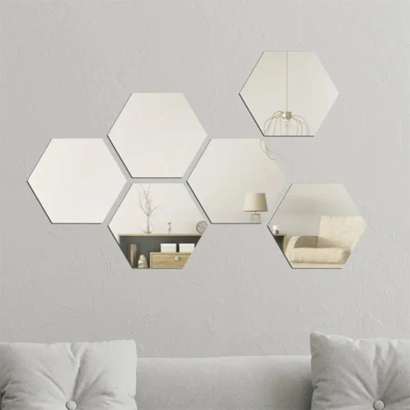 8 pcs big hexagon acrylic wall sticker - Prozone