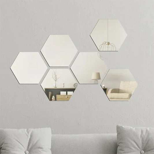 8 pcs big hexagon acrylic wall sticker - Prozone
