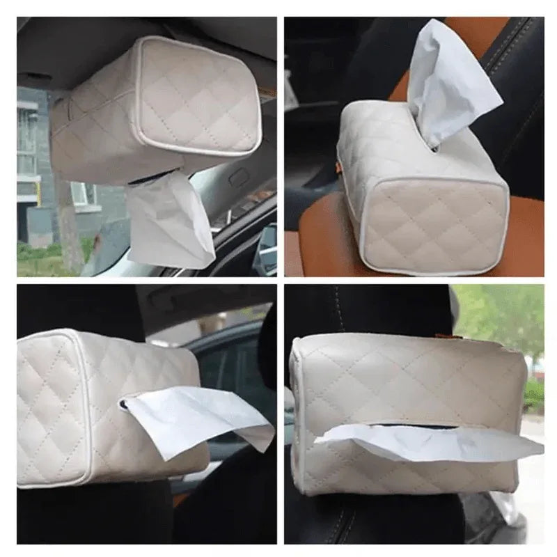 1 pc car hanging tissue paper box beige - Prozone