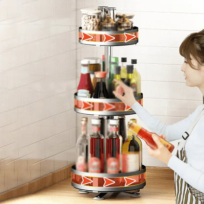 3 layer 360 degree rotating iron storage rack - Prozone