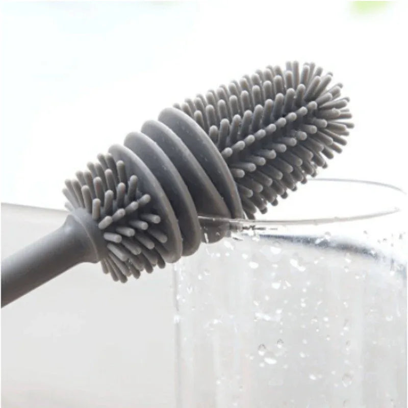 Silicone glass cleaning brush with long handle - Prozone