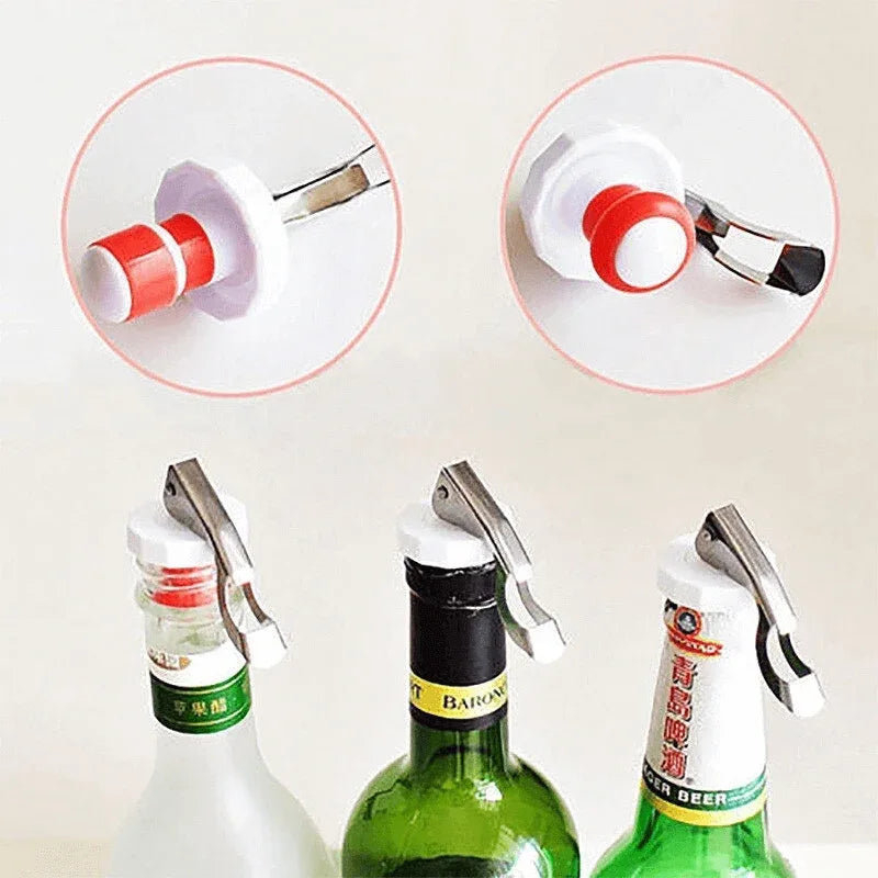 Multi-function stainless bottle opener silicone stopper - Prozone