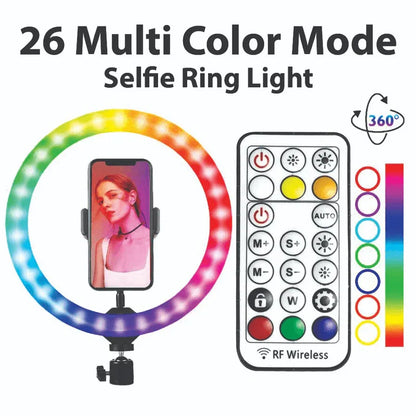 Speed-x 26cm 26color rgb ring light with remote - Prozone