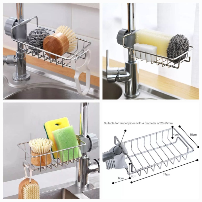 Stainless steel faucet rack sponge holder - Prozone