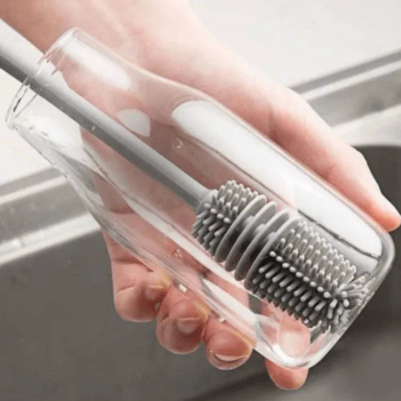 Silicone glass cleaning brush with long handle - Prozone