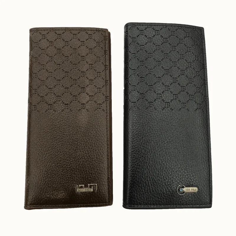 Luxury men utra-thin long wallet woven pattern - Prozone