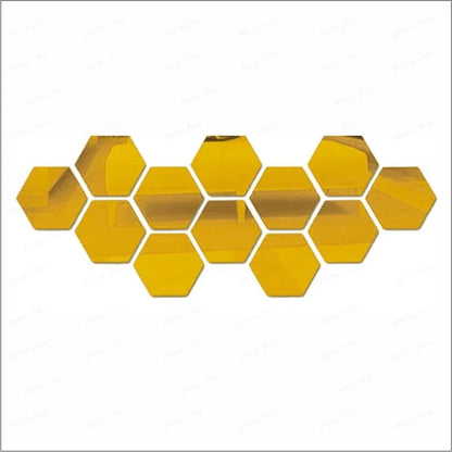 12 pcs hexagon acrylic wall sticker - Prozone
