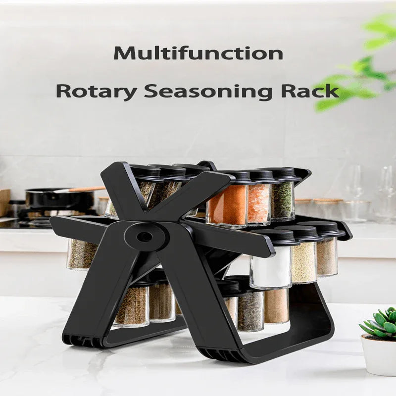 18pcs 360 degree rolling spices jar set - Prozone