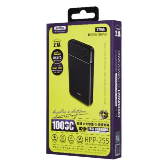 Remax power bank 10000mah rpp-255 black - Prozone