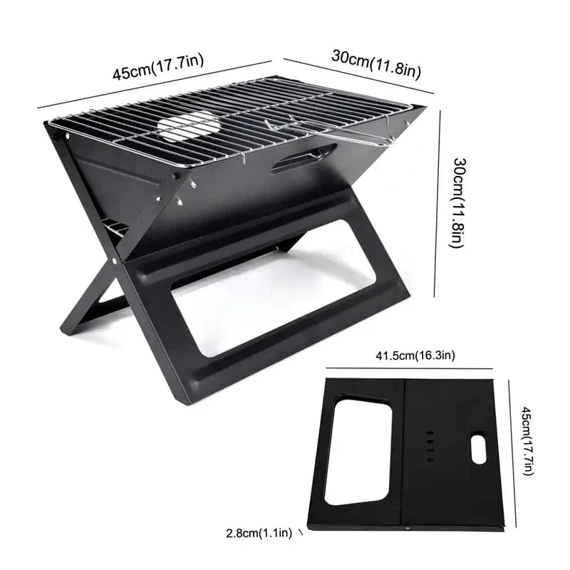 Instant foldable notebook bbq grill - Prozone