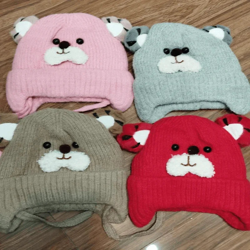 2 pcs set high quality cartoon face winter cap - Prozone