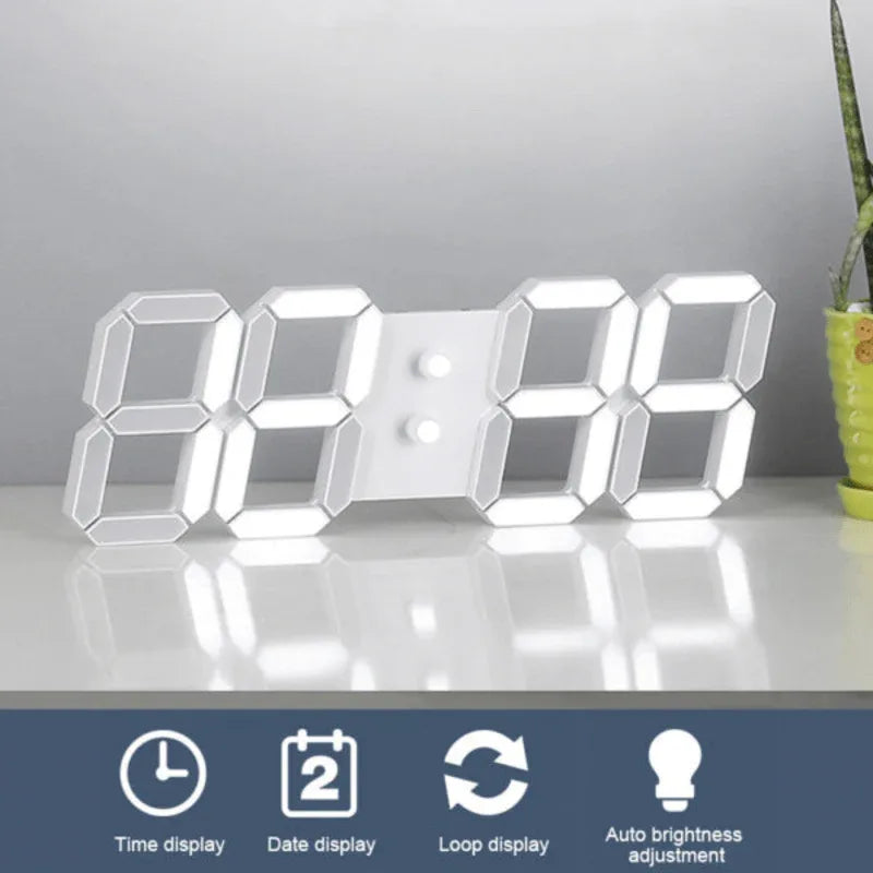 3d led electronic watch table modern digital alarm clocks - Prozone