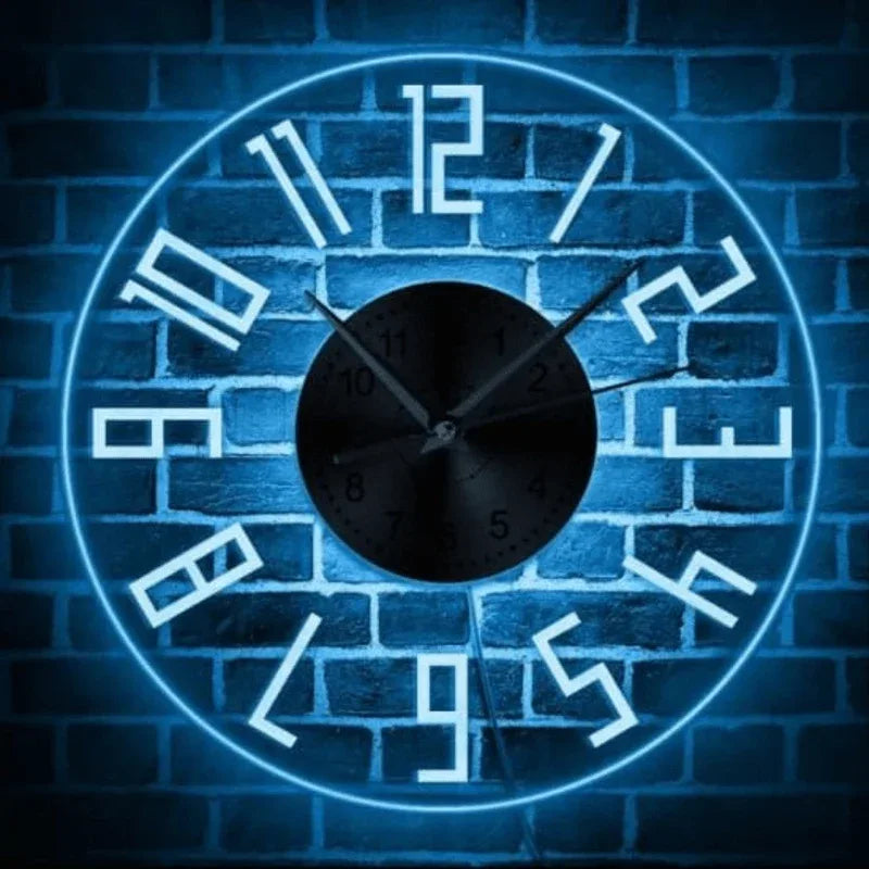 Modern arabic numerals illuminated led wall clock - Prozone