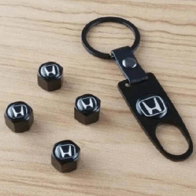 4x honda logo car wheel tire valves dust stems air caps - Prozone