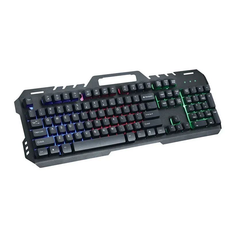 Gt-5 metal back light gaming keyboard rainbow with suspended key - Prozone