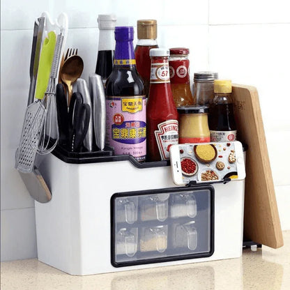 Multi-function kitchen rack condiment storage box - Prozone