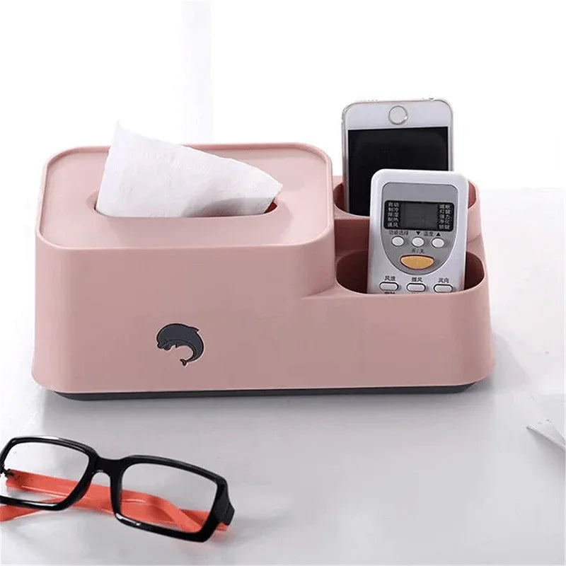 Creative multifunctional tissue box desktop storage box - Prozone