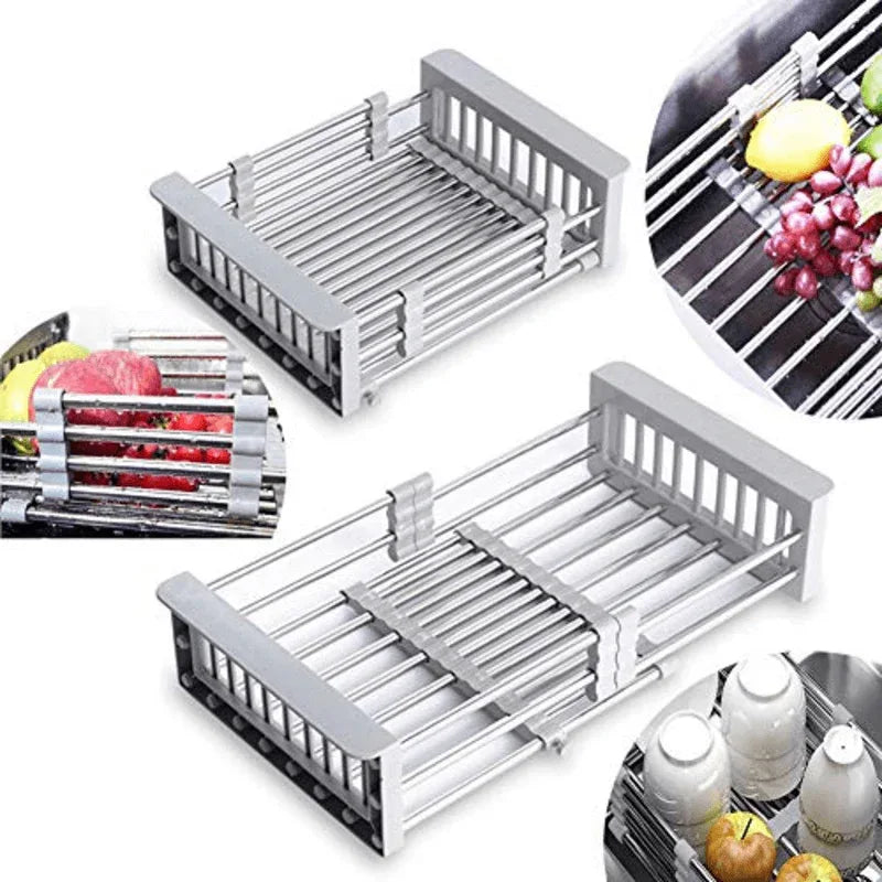 Expandable dish drying rack over sink - Prozone